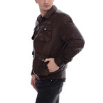 Sloan Leather Jacket // Brown (S)