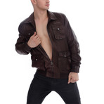 Sloan Leather Jacket // Brown (S)