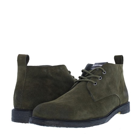 QM82 Leather Mid-Rise Sneaker // Dark Green (Euro: 40)