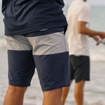 Sandbar Hybrid Boardshorts // Navy (36)