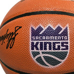 Vlade Divac + Peja Stojakovic // Signed Basketball // Sacramento Kings