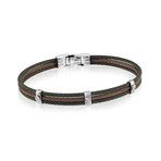 Two-Tone Cable Bracelet // Black + Coffee