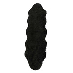 Faux Sheepskin // Animal Shaped // Black Rug (2'W x 3'L)