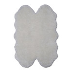 Faux Sheepskin // Animal Shaped // Ivory Rug (2'W x 3'L)