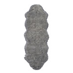 Faux Sheepskin // Animal Shaped // Gray Tip Rug (2'W x 3'L)