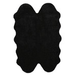 Faux Fur // Animal Shaped // Black Rug (2'W x 3'L)