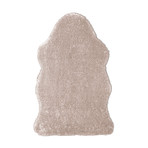 Faux Fur // Animal Shaped // Taupe Rug (2'W x 3'L)