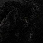 Faux Fur // Animal Shaped // Black Rug (2'W x 3'L)