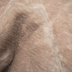 Faux Fur // Animal Shaped // Taupe Rug (2'W x 3'L)