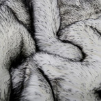 Faux Sheepskin // Animal Shaped // Gray Tip Rug (2'W x 3'L)