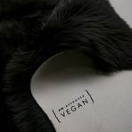 Faux Sheepskin // Animal Shaped // Black Rug (2'W x 3'L)