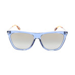 Women's 7096 Sunglasses // Blue + Light Gray + Gold Mirror Shaded