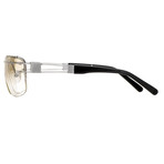 Unisex YY100-C2 Sunglasses // Silver + Brown Gradient