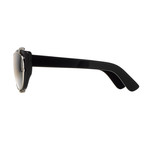 Unisex Butterfly Sunglasses // Black + Silver