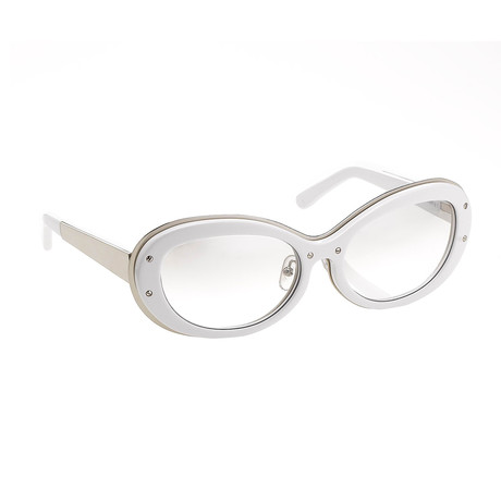 Unisex Dragonfly Sunglasses // White Chrome + Flash