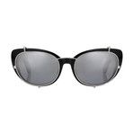 Unisex Butterfly Sunglasses // Black + Silver