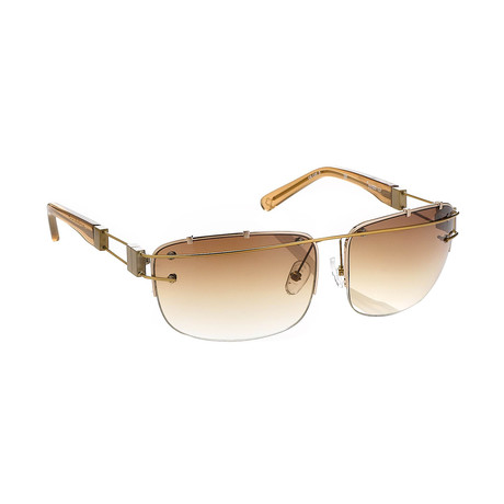 Unisex YY100-C3 Sunglasses // Antique Gold + Brown Gradient