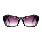 Unisex Spider Sunglasses // Smoke Gray + Pink Gradient