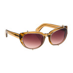 Unisex Butterfly Sunglasses // Brown + Pink Gradient