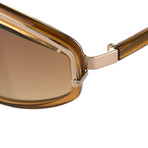 Unisex YY900-C3 Sunglasses // Tobacco Brown + Green Brown Gradient