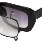 Unisex Spider Sunglasses // Black + Dark Gray + Clear