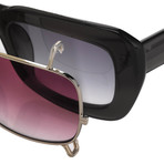 Unisex Spider Sunglasses // Smoke Gray + Pink Gradient