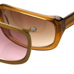 Unisex YY800-C3 Sunglasses // Tobacco Brown + Pink Gradient