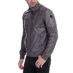 Zola Leather Jacket // Gray (XL)