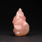 Polished Rose Quartz Flame Freeform