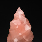 Polished Rose Quartz Flame Freeform