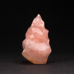 Polished Rose Quartz Flame Freeform