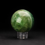 Polished Fluorite Sphere + Acrylic Display Ring