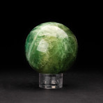 Polished Fluorite Sphere + Acrylic Display Ring