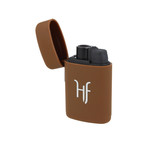HF Gift Set // Leaf Ashtray + Refillable Single Torch Lighter + Cutter (Black)