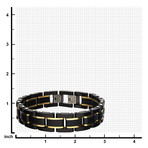 Carbon Fiber Link Bracelet // Black + Gold