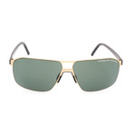 Men's P8645 Sunglasses // Gold + Green
