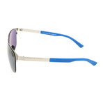 Men's P8578 Sunglasses // Silver + Gray Blue