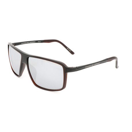 Men's P8650 Sunglasses // Brown + Mercury Mirror