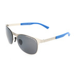 Men's P8578 Sunglasses // Silver + Gray Blue