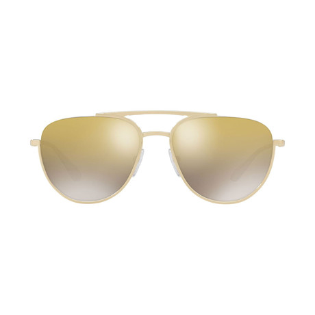 Prada // Men's Aviator Sunglasses // Matte Gray + Gray Gradient Mirror