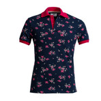 Pax Polo Shirt // Navy Blue Floral (S)