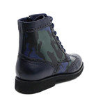 Camouflage Lace Up Boot // Navy (US: 9)