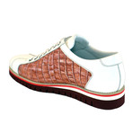 Fashion Sneaker // White + Rust (US: 8.5)