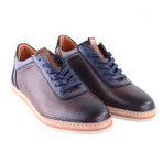 Perforated Leather Fashion Casual Shoe // Brown (US: 8)