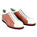 Fashion Sneaker // White + Rust (US: 9.5)