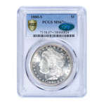 1880-S Morgan Dollar PCGS & CAC Certified MS67+
