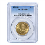 1903-O Liberty Head $10 Gold Piece PCGS Certified MS62