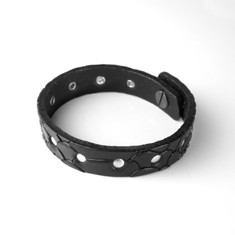 Croc Adjustable Bracelet // Black