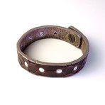 Croc Adjustable Bracelet // Brown