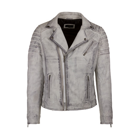 Canyon Leather Jacket // White (S)